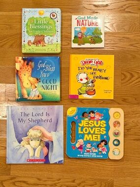 Bundle of 6 Children's Religious & Bible Story Books - Jesus Loves Me, God Bless
